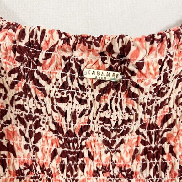 Cabana Life Brooklyn Puff Sleeve Maxi Dress in Pink Burgundy Square Neck - SMALL - Picture 7 of 11